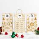 4 x Christmas Stickers for Cards Crafts Envelope Seals 2 Inch 12 Designs Round Elegant Merry Christmas Holiday Patterns Label Card Stickers for Envelopes Xmas Gifts Presents Bag Navidad (joy180)