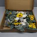 H&W 2pcs Small Size Artificial Wedding Arch Flowers for Wedding Sign, Floral Swag Dusty Decor for Reception Ceremony Backdrop Sweetheart Table