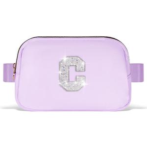 Customized Gifts for Daughter Sister Her,Birthday Gift for Mom,Mom Gifts from Daughter,Crossbody Bag Belt Bag - White C,Lavender