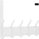 WEBI Over The Door Hooks,Over Door Towel Rack,Door Hanger,Door Coat Hanger,Door Coat Rack,Door Hooks for Hanging Clothes,Back of Door,White (1 Pack)