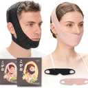 Premium Chin Strap for Sleeping & Anti Snoring, CPAP Chin Strap to Keep Mouth Closed, Jawline Shaper & Double Chin Reducer, Tape-Free Alternative to Mouth Tape for Sleeping (Adjustable, Breathable) (Nocturne Black (Size M))