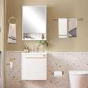 Brushed Gold Toilet Paper Holder Set, Stainless Steel Towel Ring, Double Post Pivoting Toilet Paper Holder and Hand Towel Holder Set for Bathroom