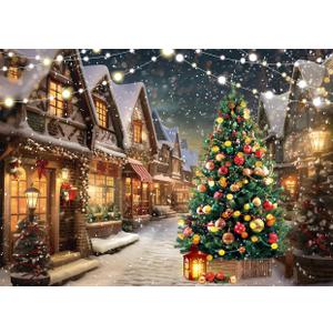 LYRYGS Christmas Backdrop Winter Christmas Background for Photography cp-568(8x6ft)