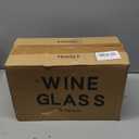 C CREST Wine Glasses Set of 8, 12oz, Lead-free, Clear, Durable Glassware