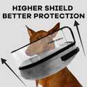 Inflatable Dog Cone Collar-Enhanced Anti-Licking Protective Cone with Adjustable Strap-Soft Dog Donut Collar Recovery Cone for Pets After Surgery(Grey, M)