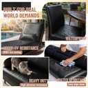 Marine Vinyl Faux Leather: 3 Yard Roll Black Upholstery Fabric 0.8mm Heavy Duty Boat Seat Faux Leather - UV, Waterproof & Scratch-Resistant for Boats Cars Sofa Repair
