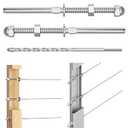 Fulifix Cable Railing Tensioner - 20 Pack Swage Threaded Stud End Fitting, T316 Stainless Steel, Cable Railing Hardware Easy Install for 1/ 8 Stainless Steel Cable & 2"x2" Wood/ Metal Post - Silver