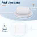 Wireless Charging Case Replacement for AirPods 1st & 2nd Gen,Compatible with AirPods 1/2, Bluetooth Pairing Sync Button, Replacement Case (No Earbuds Included)