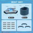 UIRWAY Upgrade Pool Vacuum Head with Side Brush & 360° Swivel Cuff, Heavy Duty Manual Kink-Resistant 1-1/2" x 40 Ft Vacuum Hoses, Weighted Triangular Shape for Inground & Above Ground Pool(No Pole)