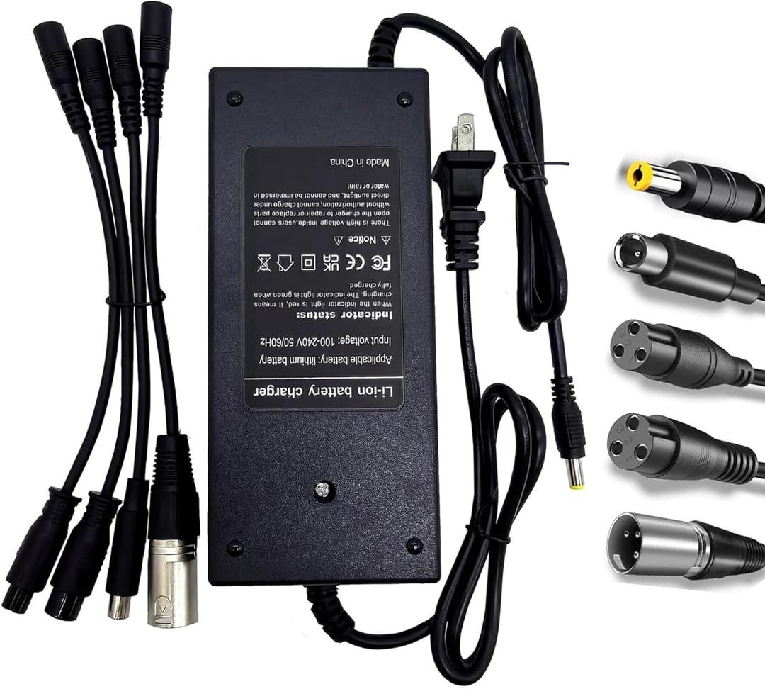 42V 2A Electric Scooter Charger 5 in1 Plugs for Bird,Gotrax,Segway,Pocket Mod, Sports Mod,Voyage,Ninebot,Apex,Glider, XR Elite, XR Ultra,Metro/Journey,Jetson Eris Pro/Ora Pro/Racer/Rhythm,Razor