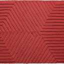 Boho Bathroom Rug 2' x 3', Washable Hand-Woven Tufted Cotton Rug with Tassels for Entryway, Foyer, Bedroom, or Kitchen - Rust Bricks