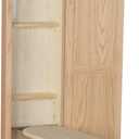 Household Essentials Ironing Board Cabinet, In-Wall Recessed Ironing Board Cabinet with Storage Shelves, Unfinished Wood, Oak