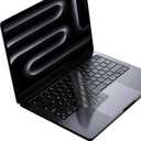 Premium Keyboard Cover Protector, Ultra Thin Keyboard Skin for M2 M3 M4 MacBook Air 15", M2 M3 M4 MacBook Air 13.6", 2024 2023 2022 2021 MacBook Pro 14" 16" M4 M3 M2 M1 Chip Pro/Max (Translucent)