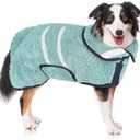 Dog Bathrobe Super Absorbent Dog Towels Large Quick Drying Robes for After Bath Soft Adjustable Warm Keeping Dogs Towel(L)