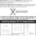 Solus S347-BK Pier Mount Adapter for 3'' Diameter Stub Post, Powder Coated & Non-Corrosive Aluminum, Easy Installation, Mounting Hardware Included, Black