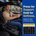 Car Seat Cushion for Long Drives, Pressure Relief Seat Pad with Built-in Pump, Adjustable Air Cell Cushion for Truck Drivers, SUV, Office Chair and Wheelchair