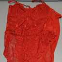 Milumia Women's Sexy Floral Lace Sheer Mesh Corset Bodysuit Spaghetti Strap Cami Tops Going Out XL