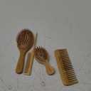 MRD Hair Brush Set, Natural Bamboo Comb Paddle Detangling Hairbrush, Wide-tooth and tail comb No Bristle, suit for Women Men and Kids Thick/Thin/Curly/Dry Hair Gift kit