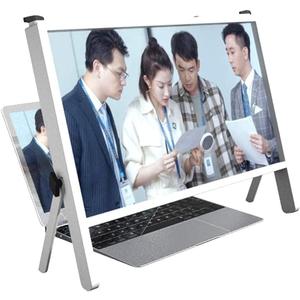 21" Screen Magnifier, Laptop Computer Screen Magnifier Expanders with Bracket Magnifiers Ultra-Clear Projector Screen Magnifying Portable Amplifier Desktop for Seniors Reading