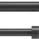 Umbra Cappa Double Curtain Rod, Includes 2 Matching Finials, Brackets & Hardware, 66 to 120-Inch, Black