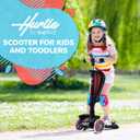 Hurtle 3-Wheeled Scooter for Kids - Wheel LED Lights, Adjustable Lean-to-Steer Handlebar, and Foldable Seat - Sit or Stand Ride with Brake for Boys and Girls Ages 1-14 Years Old