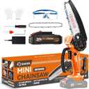 Saker Mini Chainsaw|6 Inch Chainsaws[2025 Upgraded]|Mini Cordless Electric Chain Saw|Small Handheld Portable Chain Saws Battery Powered Saws for Tree Trimmer and Garden,Christmas Gifts SK1806L-01
