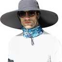 ALANGDUO XXL Big Head & Super Wide Brim Sun Hats for Men, XXL Large Fishing Sun Hat for Safari Gardening,Hiking