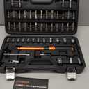 50PCS Bike Torque Wrench Set, 1/4 Inch Torque Wrench(1~25 Nm/8.9~221.3 in-lb), 72-Tooth Gear, Dual-Direction Click Type, 0.1 Nm Micro, Inch Pound Torque Wrench with Bit Sockets, Bike Tool Kit