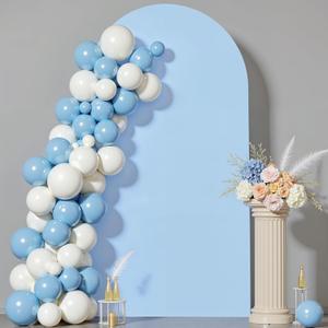 6.6 ft Arch Backdrop Cover Blue - Double-Sided Spandex Arch Covers Stretchy Backdrop for Balloon Arches Birthday Party Baby Shower Banquet Wedding Photo Background