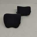 Crofy 2-Pack Car Neck Pillow, Softness Car Headrest Pillow for Driving with Adjustable Strap, 100% Memory Foam and Breathable Removable Cover, Comfortable Ergonomic Design, 4.7 Inches Thick (Black)