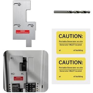 Generator Interlock Kit Compatible with GE General Electeric Breaker Panels with Single Vertical Throw Main,2 1/2 Inch Spacing Between Main and Branch Breaker,Professional Interlock Kit
