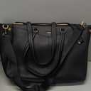 LOVEVOOK Lunch Tote Bag for Women, 3 in 1 Work Bag with Insulated Lunch Compartment, Laptop Bag with Large Cup Holder for Office, College, Casual, Black