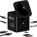 USB C Laptop Docking Station with MagSafe Charger Stand, 9 in 1 USB C Hub Multiport Adapter with 4K HDMI, 1Gbps Ethernet, 3 USB 3.0, SD/TF, Compatible with MacBook/Dell/HP/Lenovo/iPhone (Black)