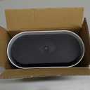 SUBEKYU Mini Can with Lid, Small Desk Can, Countertop Mini Garbage Cans, Tiny Waste Basket, White, with 3 roll Bags