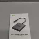 Acer SD Card Reader USB C, 3 in 1 Memory Card Reader with Dual Slots & USB 3.0, Micro SD Card Adapter for iPhone 16/15 Compatible with Camera, Android, MacBook Pro/Air, Laptop