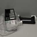 Smart Aquarium Fish Tank with Silent Water Pump, 2.4 Gallon Small Aquarium with Quick Start Kit, Temperature Display, Humidifier and RGB Lights, Perfect for Home, Office, and Decor, Black