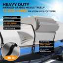 1600D + 1200D Boat Cover with 2" Wide Loops for Trailering and Mooring - Ultra Durable Waterproof Fits 14-16ft Tri-Hull, V-Hull, Runabout, Fish & Ski Boat, Bass Boat, with Storage Bag