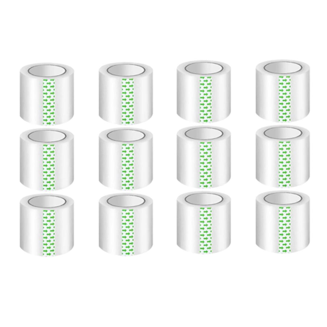 Clear Packing Tape (12 Rolls) - Quiet Packaging Tape 1.5 INCH Core Shipping Tape Refill Rolls Moving Tape for Packing Boxes, 2" x 25 Yards