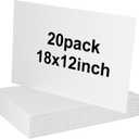 20 Pack 18'' x 12'' White Corrugated Plastic Sign Blank Board Double Sided for Garage Sale, Rent, Birthday Party, Guidepost Decorations