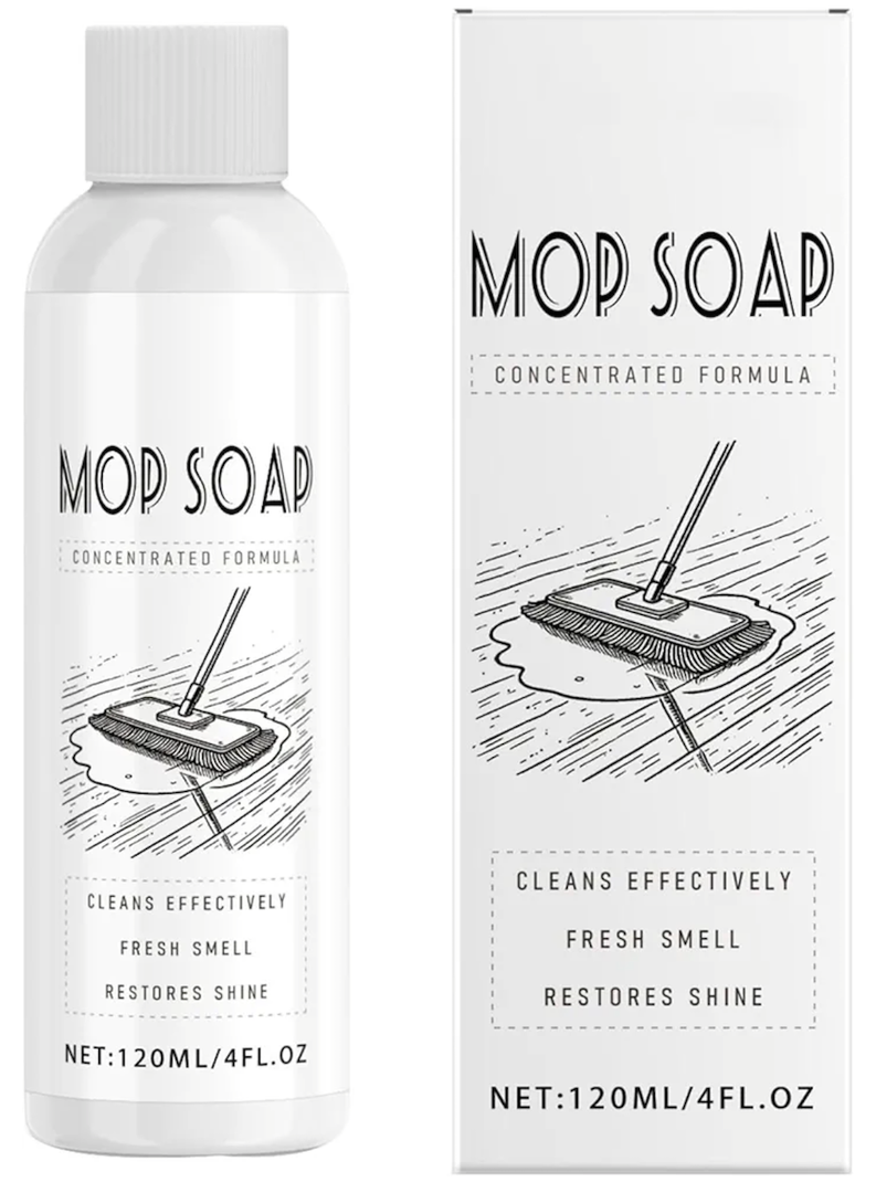Mteawl Mop Soap for Floor Cleaning, 120ml Scented Mop Cleaner Soap, Scented Mop Soap Household Supplies Cleaner for Home, Kitchen, Floor 2 Pack