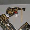 SWYOUN Glitter Happy New Year's Eve 2026 Party Photo Booth Props Supplies with Photo Frame(Pack of 17)