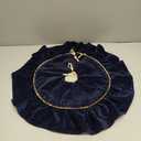 Mini Christmas Tree Skirt Velvet Plush Tiny 20 Inch Navy Blue Vintage Christmas Tree Skirts Luxury Miniature Farmhouse Xmas Decorations for Home Party Winter