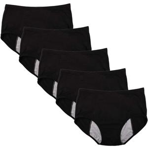 YOYI FASHION Bamboo Viscose Brief Menstrual Leakproof Panties Multi Pack US Size XXS-3XL/10 (3X-Large, Black-5 Packs) YOYI FASHION Bamboo Viscose Brief Menstrual Leakproof Panties Multi Pack US Size XXS-3XL/10 (3X-Large, Black-5 Packs)