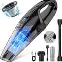 Handheld Vacuum Cordless Rechargeable, LED Light, 1.65 Pounds Car Vacuums Light Weight, Hand Vacuum Cordless Rechargeable with Washable Filter, USB Charge