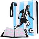 Sport Card Binder 400 Pockets, Soccer Trading Card Binder 4-Pocket Card Collector Album with Removable Sleeves, Football Sport Game Portable Card Collection Storage Bag