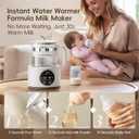 Baby Instant Warmer, Baby Milk Warmer Glass Electric Kettle Boiler with Night Light, Accurate Temperature Control for Formula, 1.2L Glass Water Warmer Breastmilk,Boil Coffee,Tea, 24H Insulation