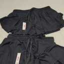 2Pack  Liberty Pro womens Flowy Shorts Butterfly Skirts With Pocket Shorts, Black,  S