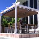 4' x 16' Pergola Shade Cover Retractable Pergola Replacement Canopy Slide Shade Sail with Cable Hardware for Outdoor Patio Porch Garage Deck Backyard Awning, Brown