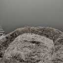 Coohom Oval Calming Donut Cuddler Dog Bed,Shag Faux Fur Cat Bed Washable Round Pillow Pet Bed, 3' x 3'