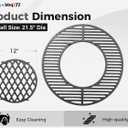 8835 Cast Iron 21.5" Grill Grates w/12" Removable Center Grate for Weber Original Kettle Premium 22-inch Charcoal Grill, Replacement Parts for Weber 22" Performer Premium Grill, One-Touch Grills